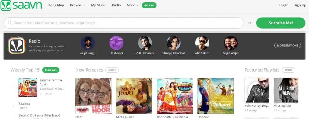 saavn free music app for android