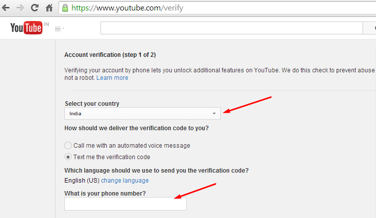 How to verify youtube account