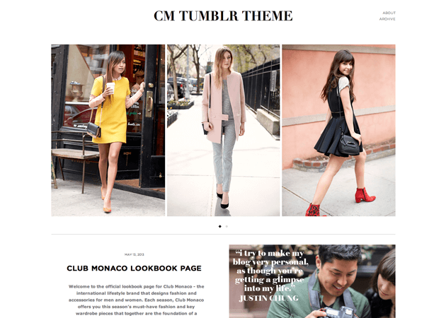 Fashion Life Style Tumblr Theme -Clum Manaco