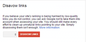 Google Disavow links
