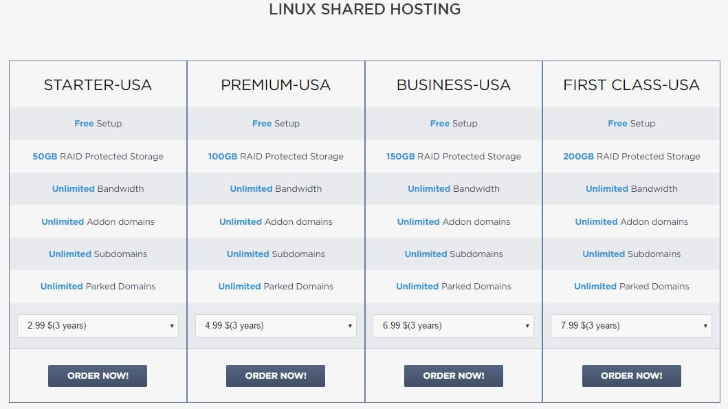 Temok linux shared hosting plans image