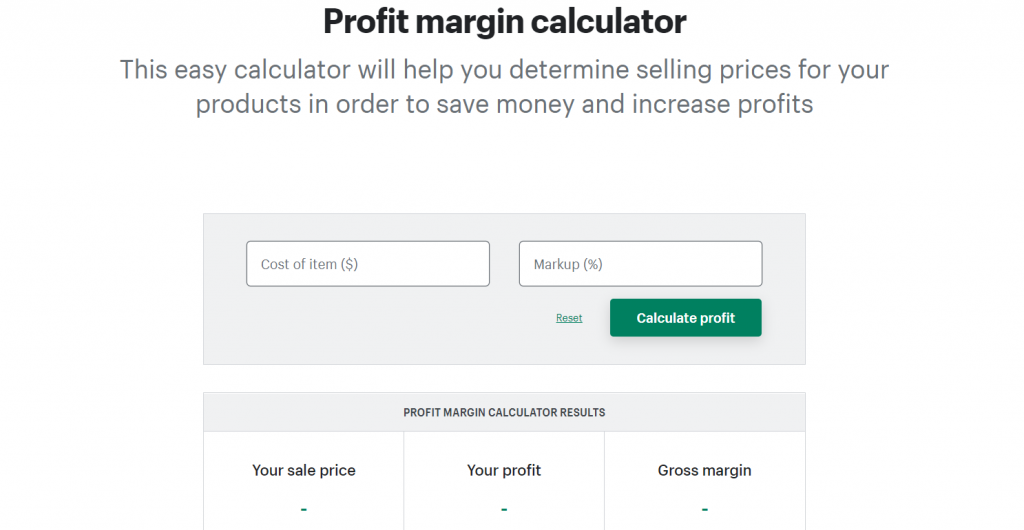 Profit Margin Calculator 